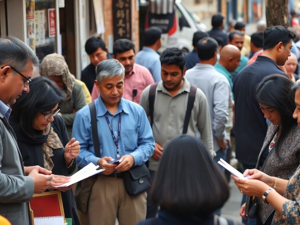 Oameni interacționând în viața de zi cu zi.