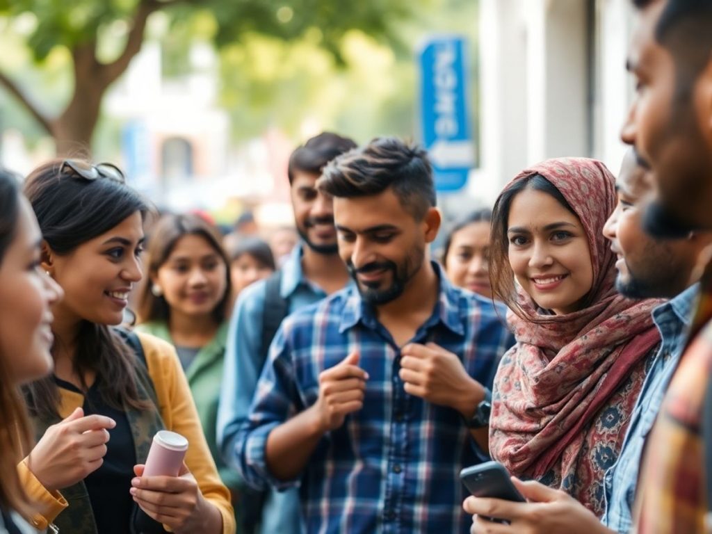 Oameni interacționând în activități zilnice, influența legii.