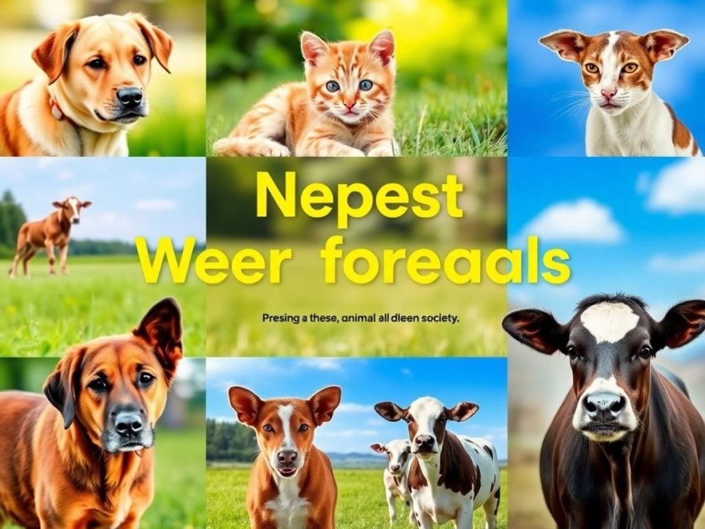 Animale fericite într-un mediu natural armonios.